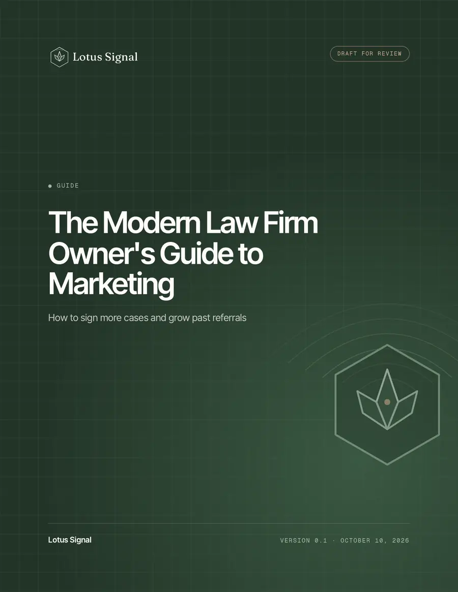 Cover of The Modern Law Firm Owner's Guide to Marketing